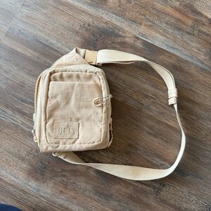 Beis Tan Crossbody Bag for Men